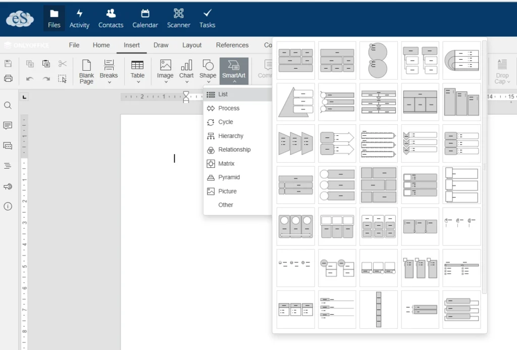 designs of flowcharts in eShare.ai