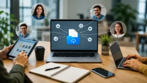 Online file sharing for team collaboration